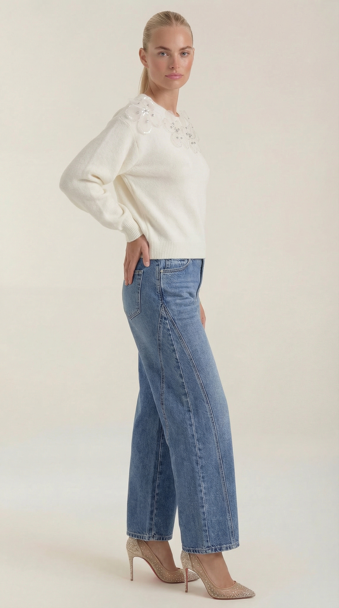 Vicki | Jeans de talle alto y pierna ancha
