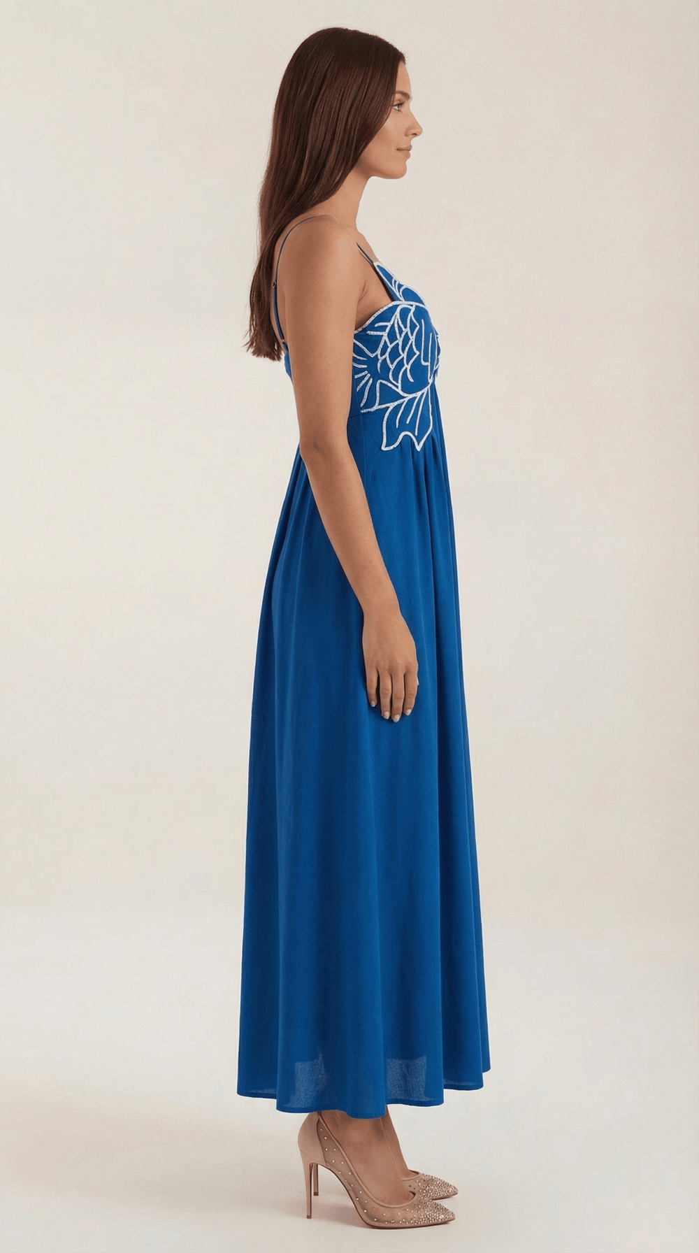 Pilar | Vestido largo bordado
