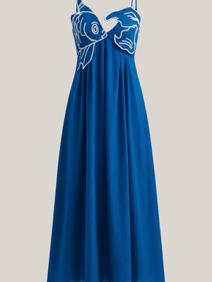 Pilar | Vestido largo bordado