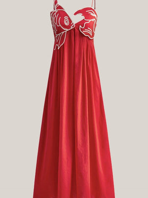 Pilar | Vestido largo bordado