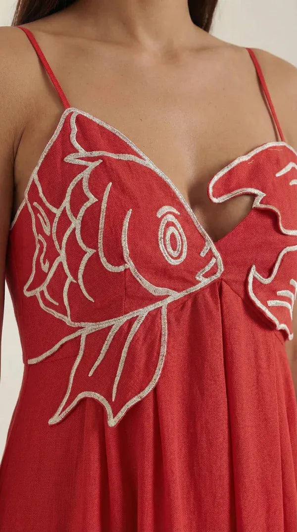 Pilar | Vestido largo bordado