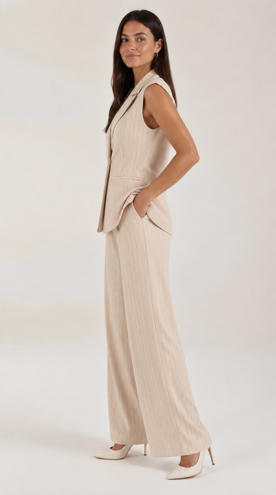 Kuna | Conjunto elegante con americana de rayas