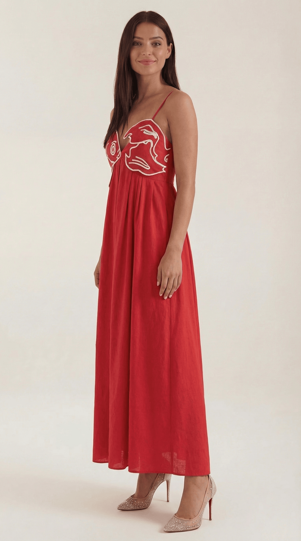 Pilar | Vestido largo bordado