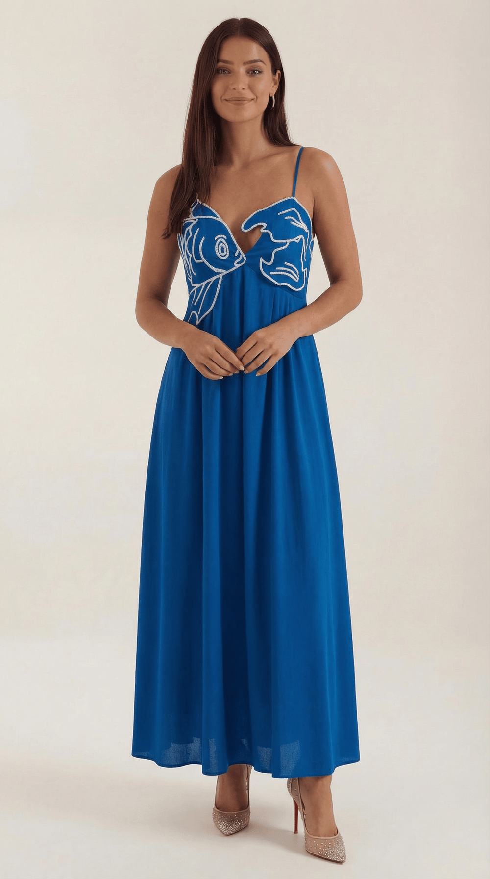 Pilar | Vestido largo bordado