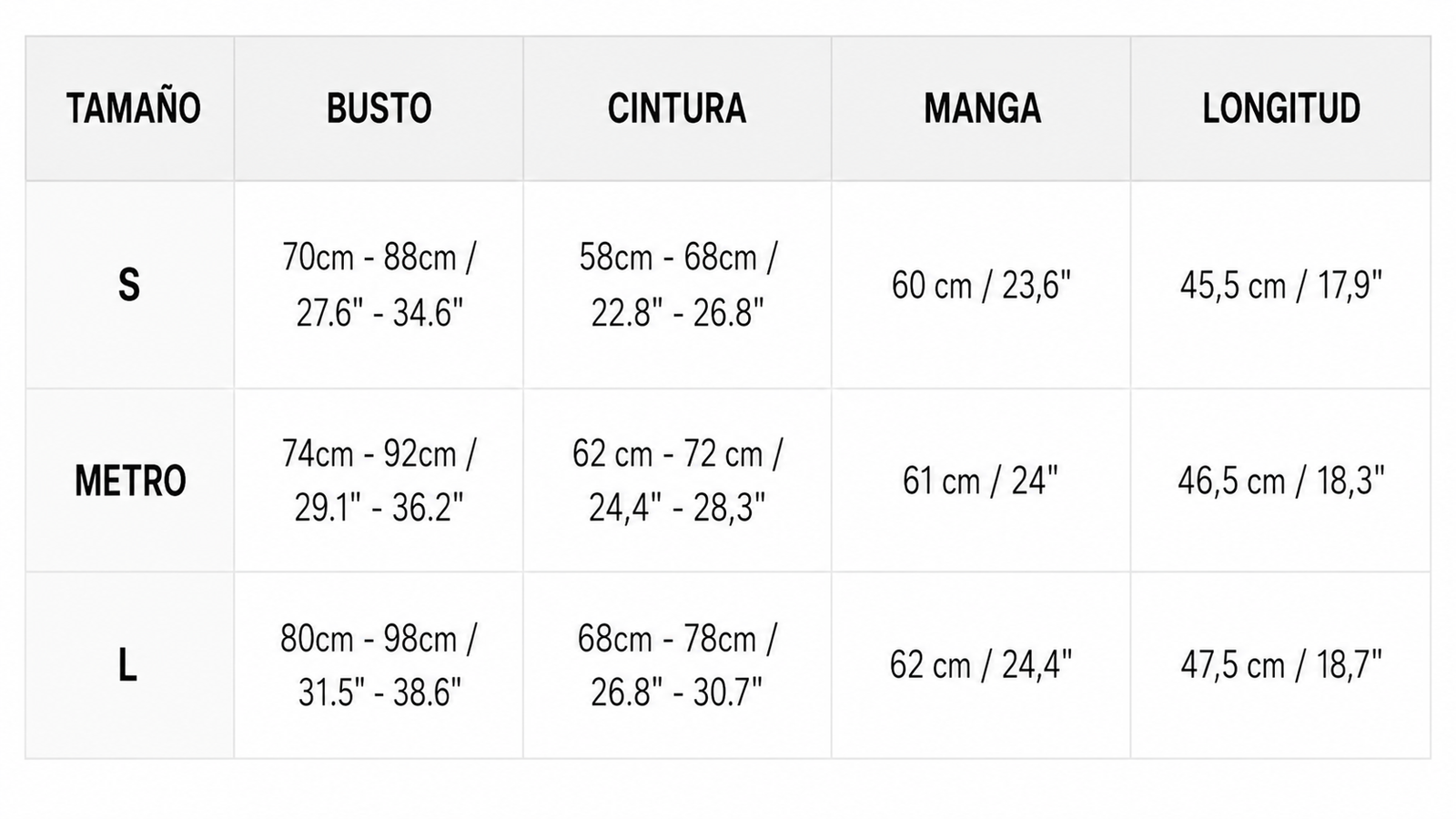 Tabla de tallas de Georgina | Top cruzado de malla transparente