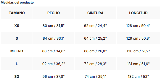 Tabla de tallas de Lara | Vestido maxi con volantes