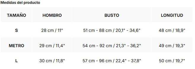 Tabla de tallas de Carol | Top de punto acanalado con volantes