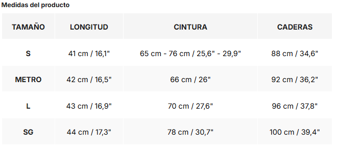 Tabla de tallas de Isla | Falda blanca