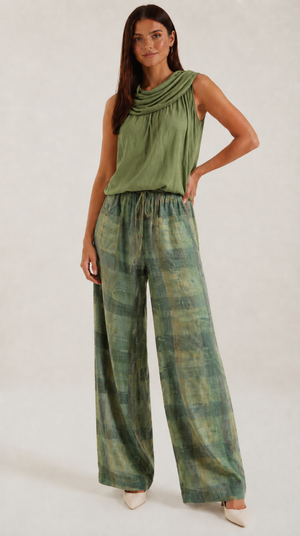 Natalia | Conjunto Pantalon de pierna ancha mujer estampados