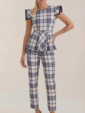 Luna | Conjunto con estampado de cuadros