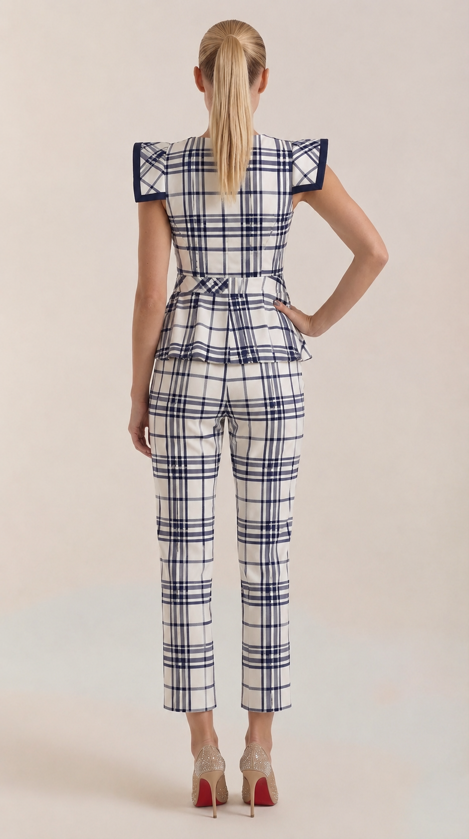 Luna | Conjunto con estampado de cuadros