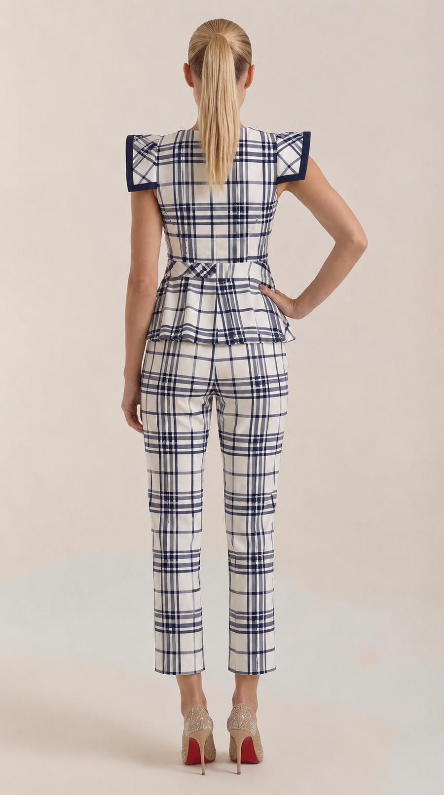Luna | Conjunto con estampado de cuadros