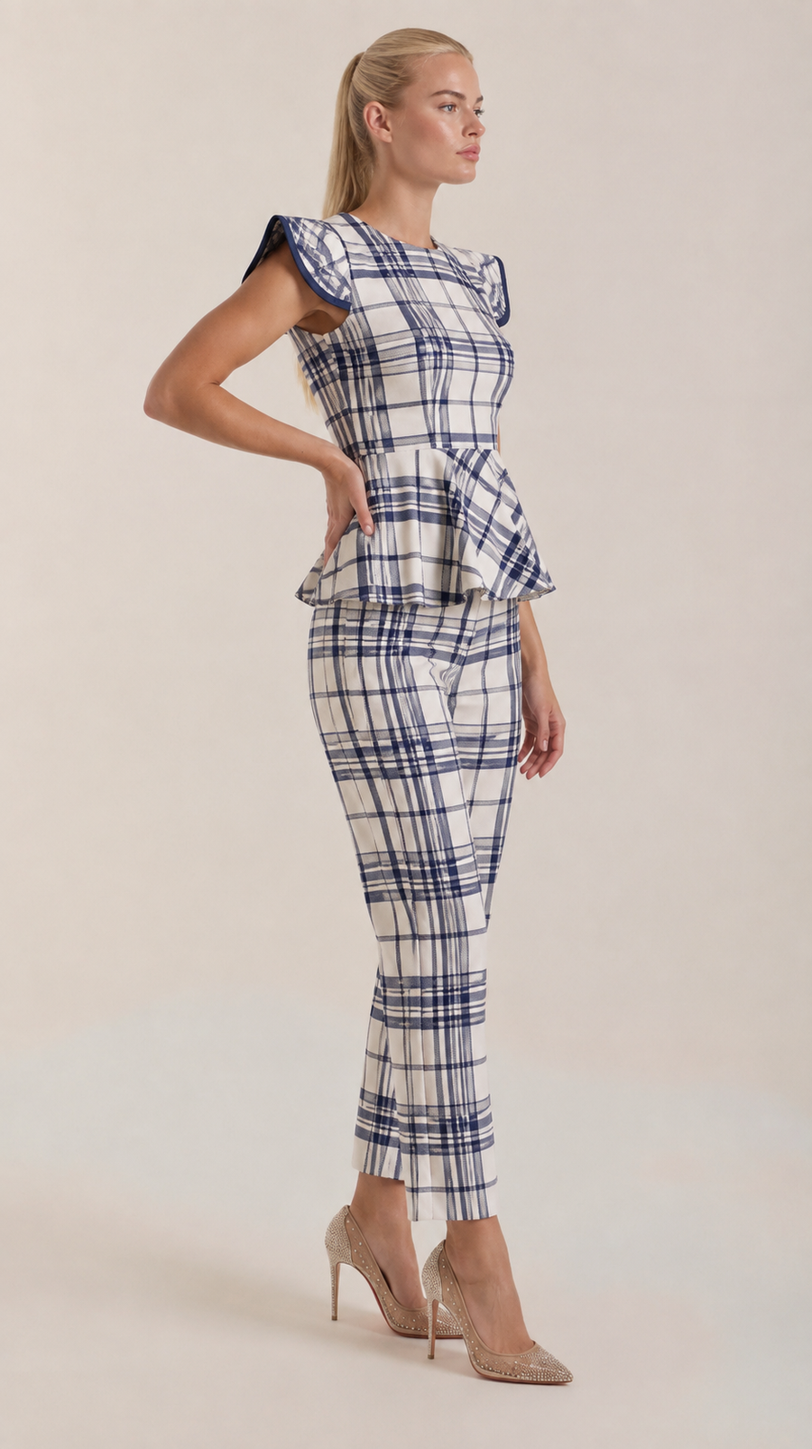 Luna | Conjunto con estampado de cuadros