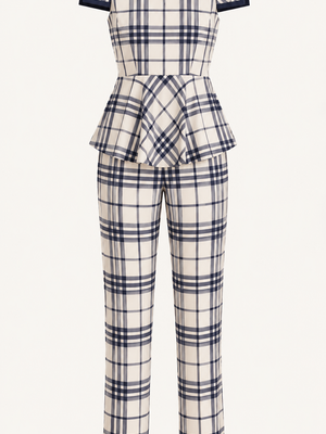 Luna | Conjunto con estampado de cuadros