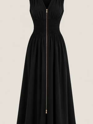 Valeria |  Vestido midi con escote en V