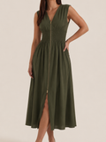 Valeria |  Vestido midi con escote en V