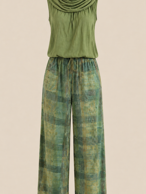 Natalia | Conjunto Pantalon de pierna ancha mujer estampados