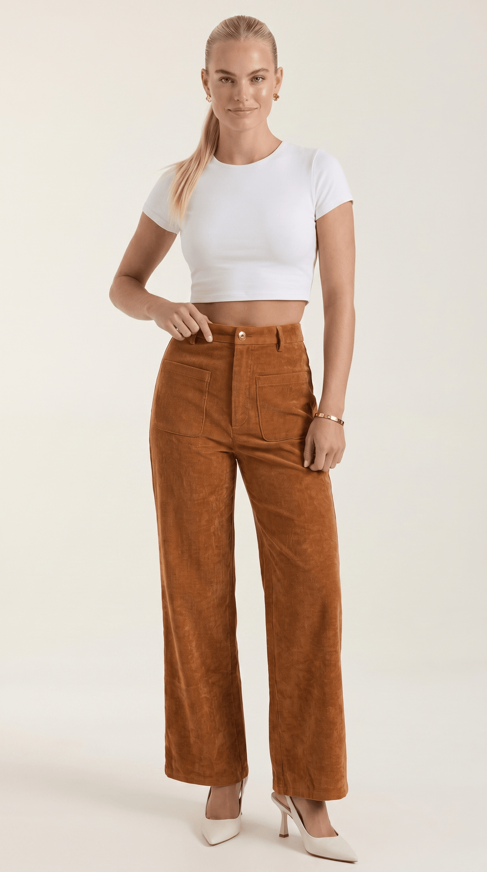 Ali | Pantalones de pana de pierna ancha