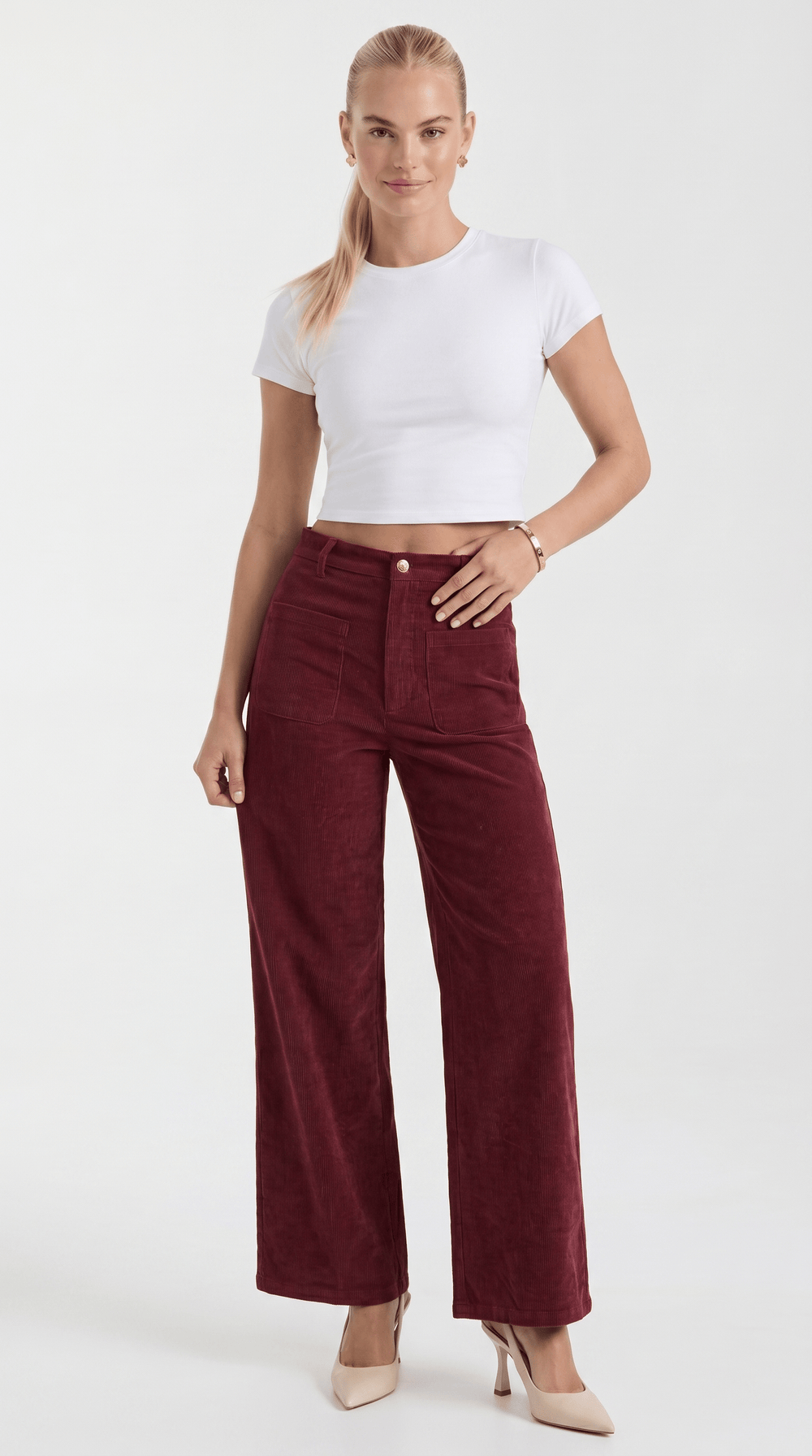 Ali | Pantalones de pana de pierna ancha