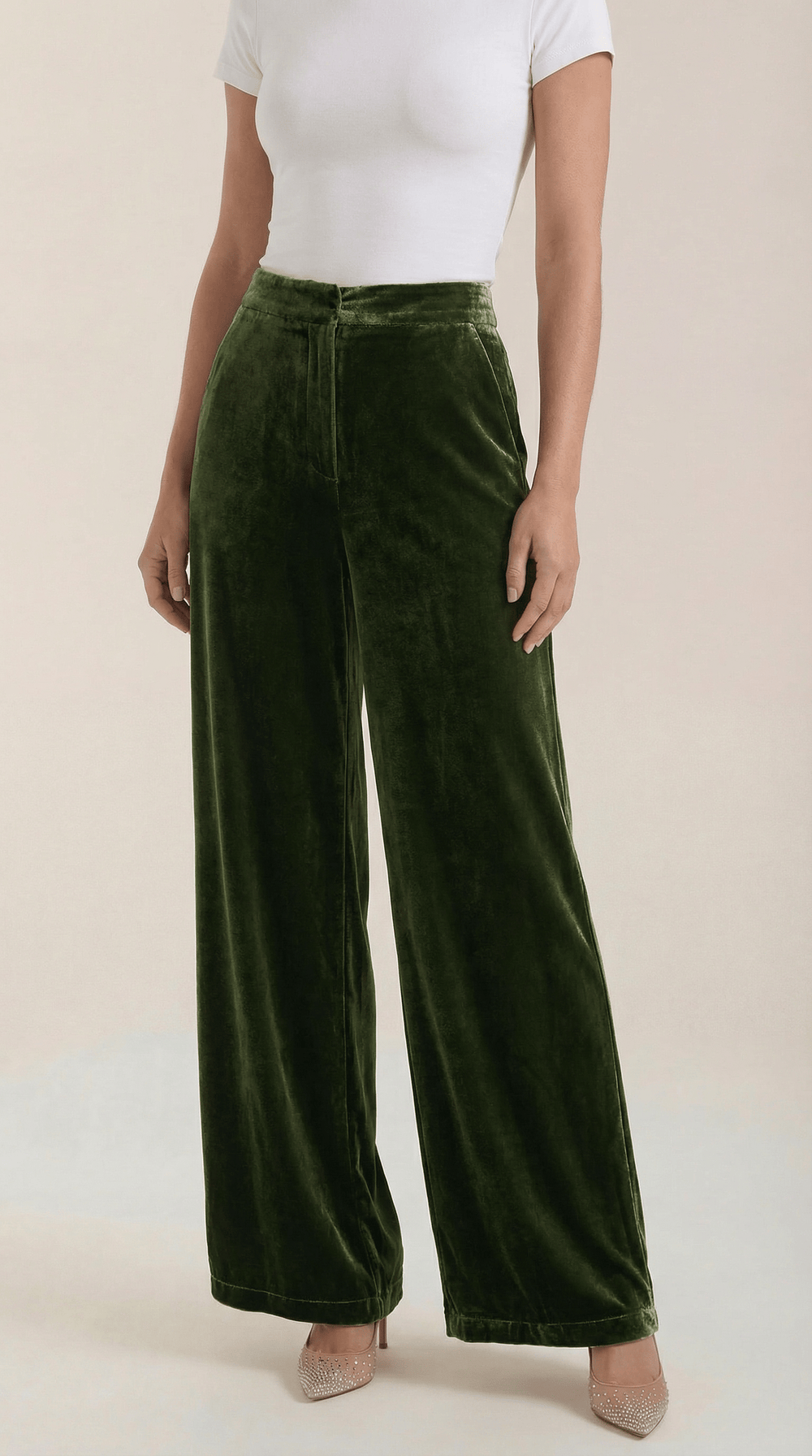 Anna | Pantalones anchos de terciopelo