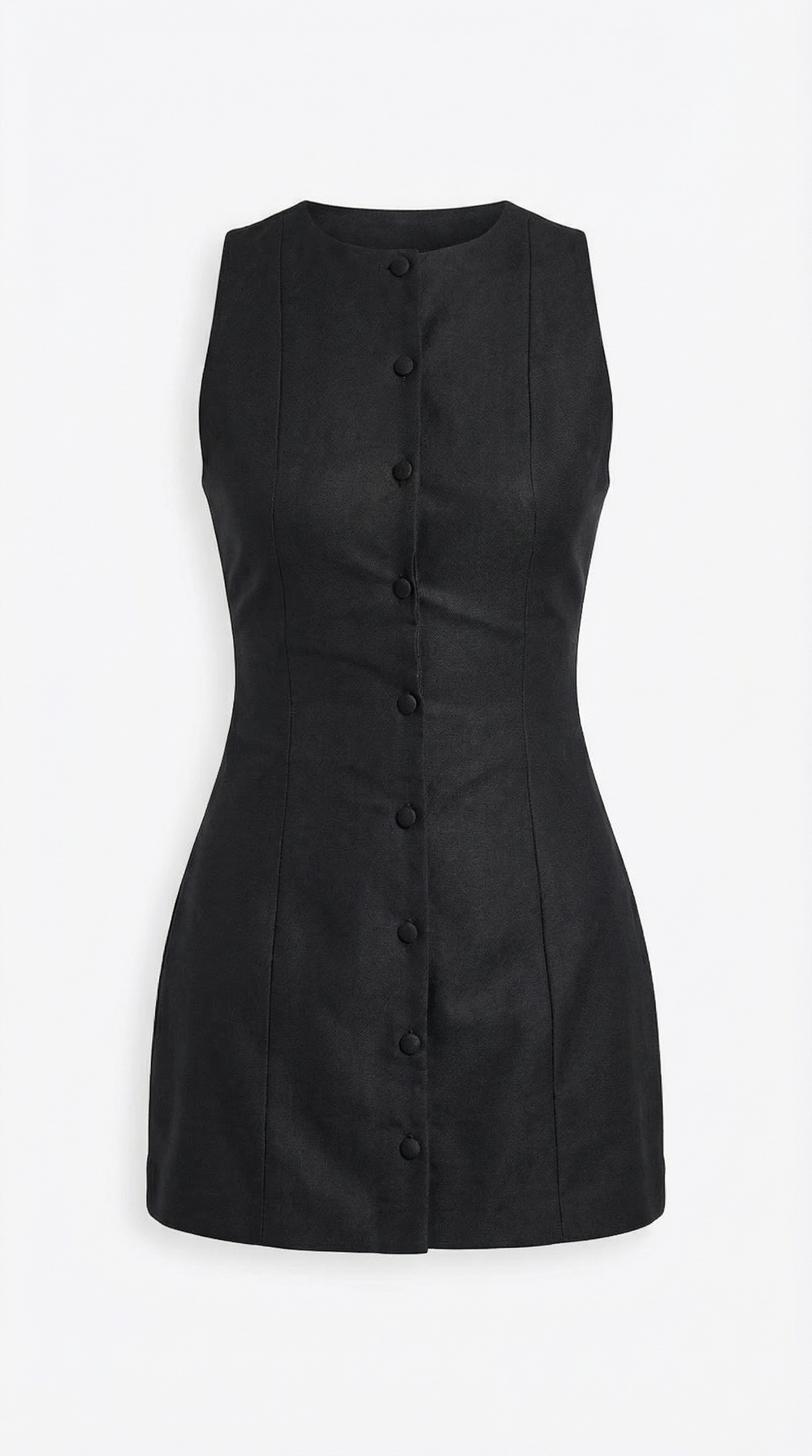 Patricia Sleeveless Button-Up Mini Dress