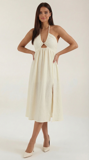 Cintia | Vestido midi con aberturas