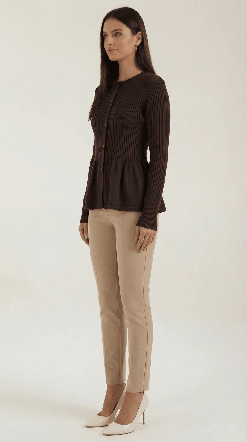 Diana | Cárdigan peplum abotonado