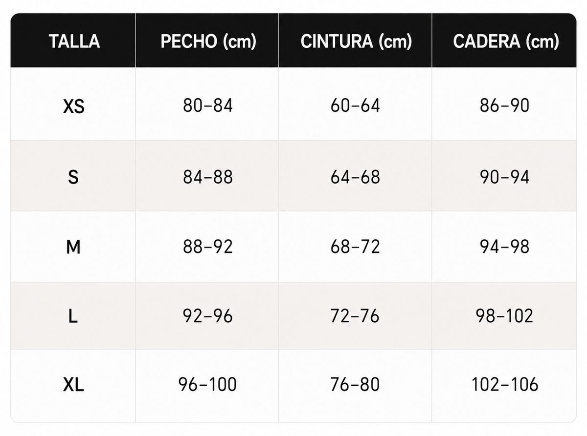 Tabla de tallas de Luna | Conjunto con estampado de cuadros
