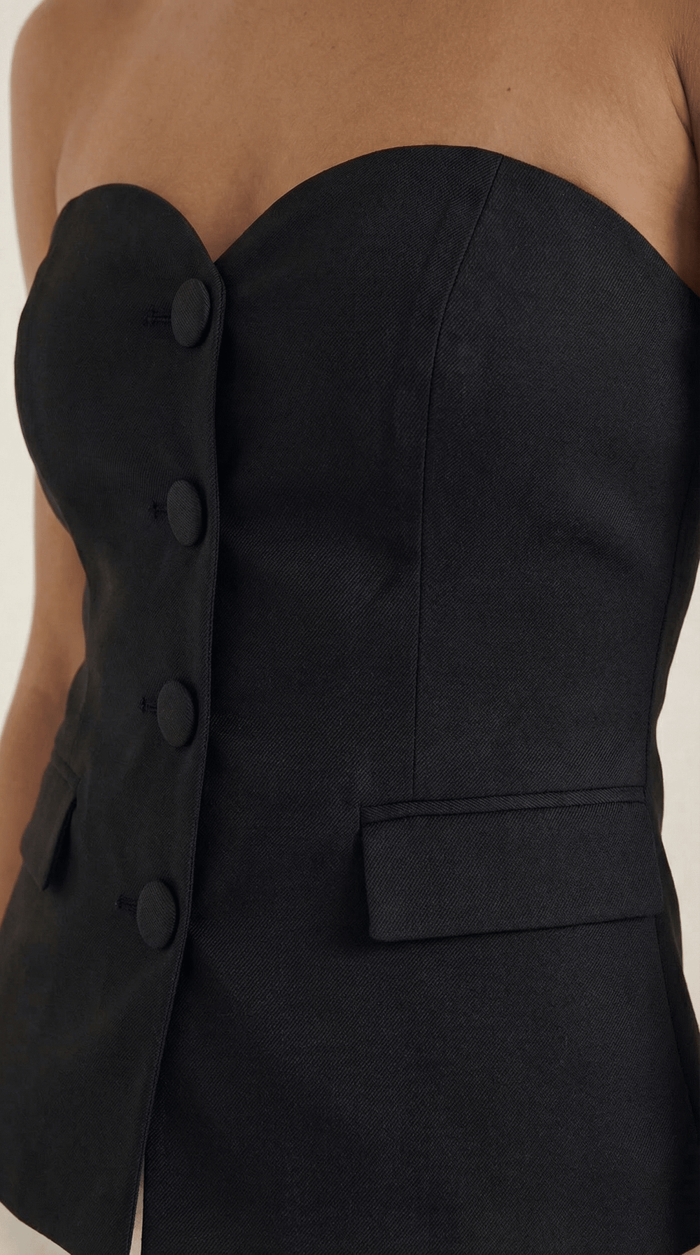 Fiona | Top tipo blazer sin tirantes