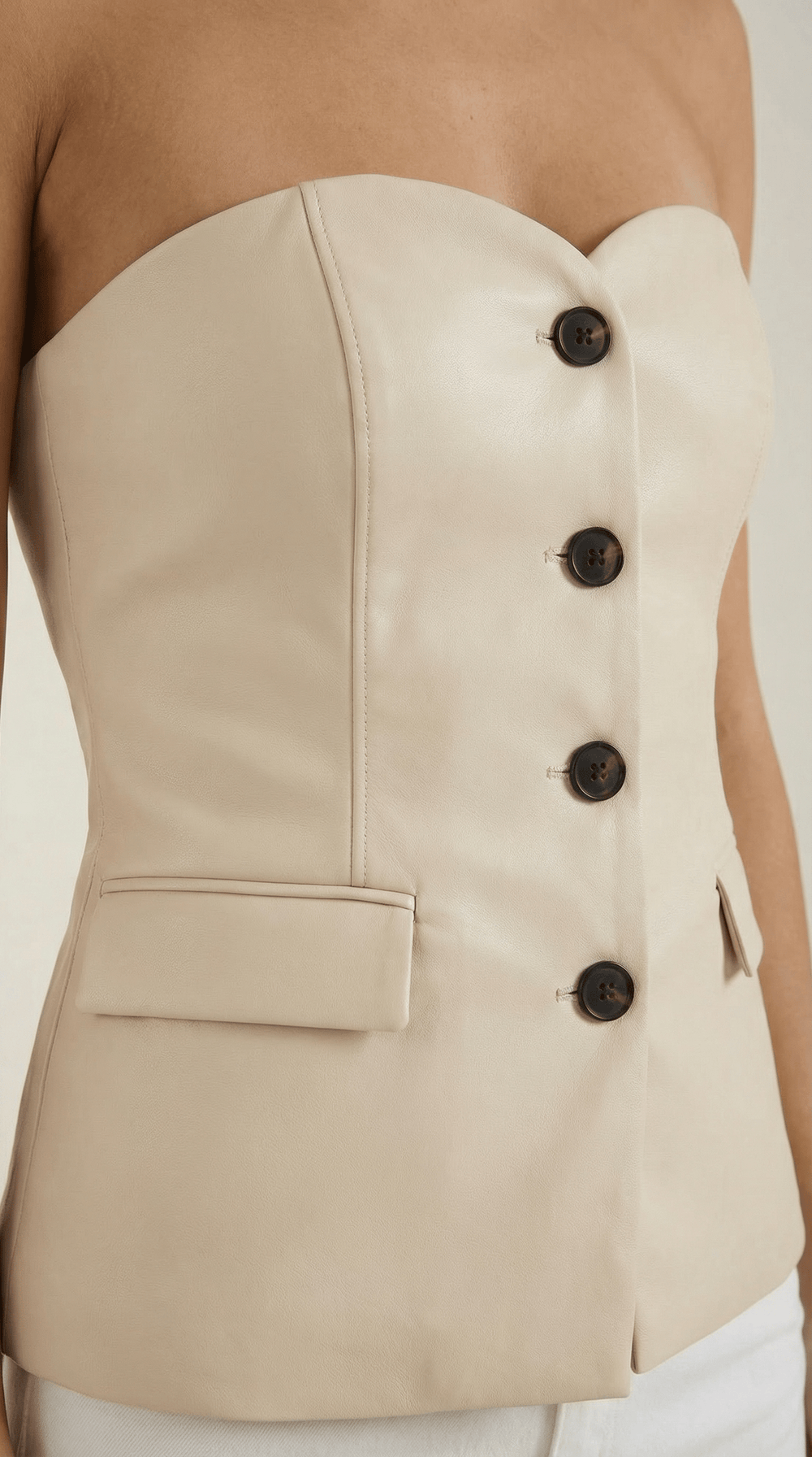 Fiona | Top tipo blazer sin tirantes