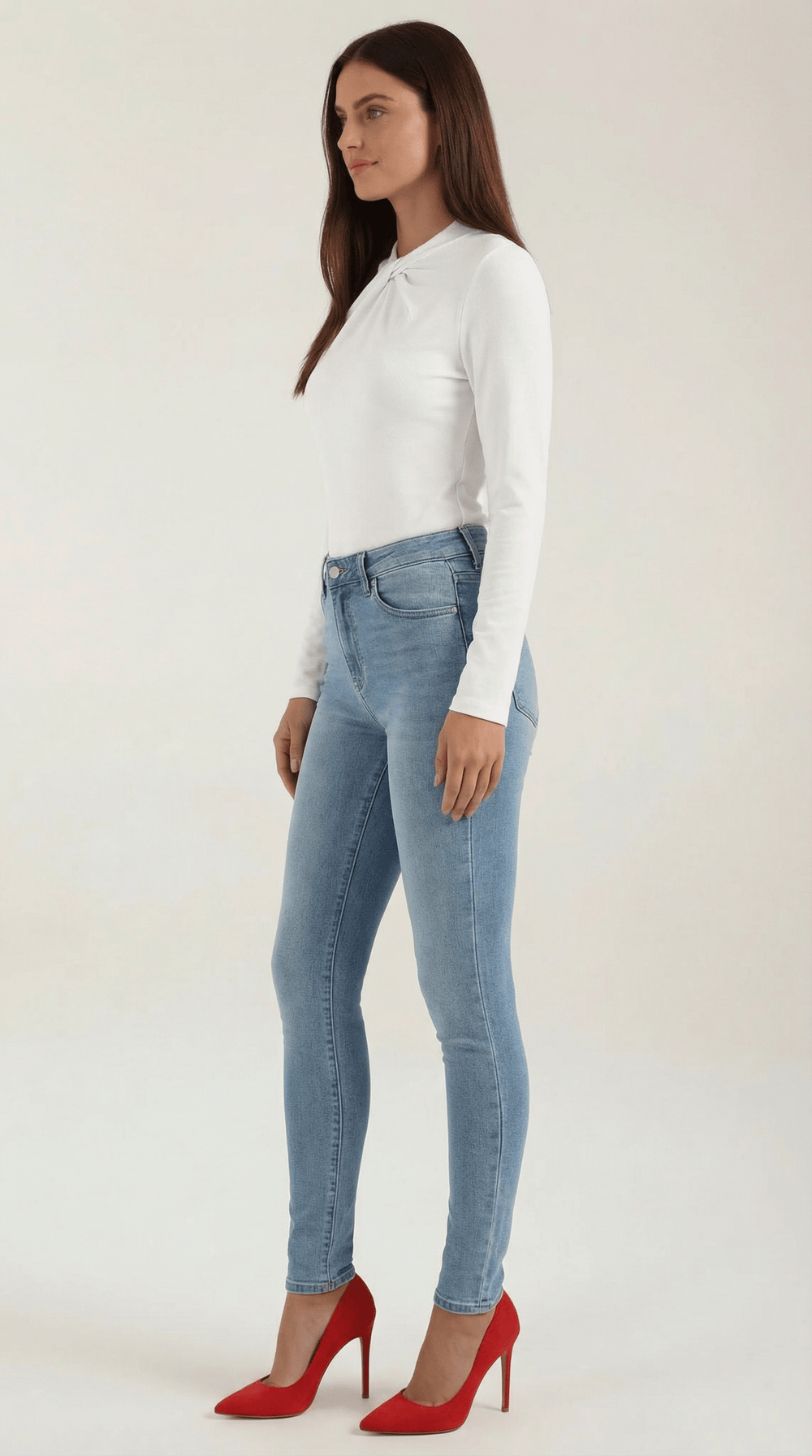 Jimena | Blusa con cuello alto anudado