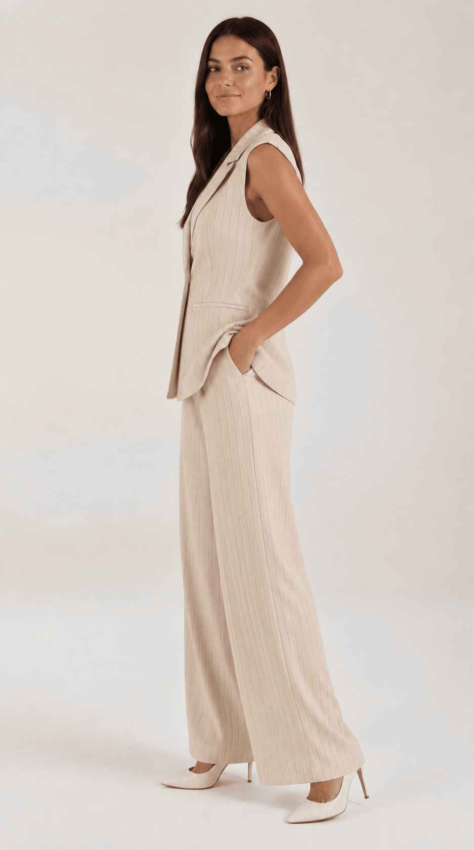 Kuna | Conjunto elegante con americana de rayas