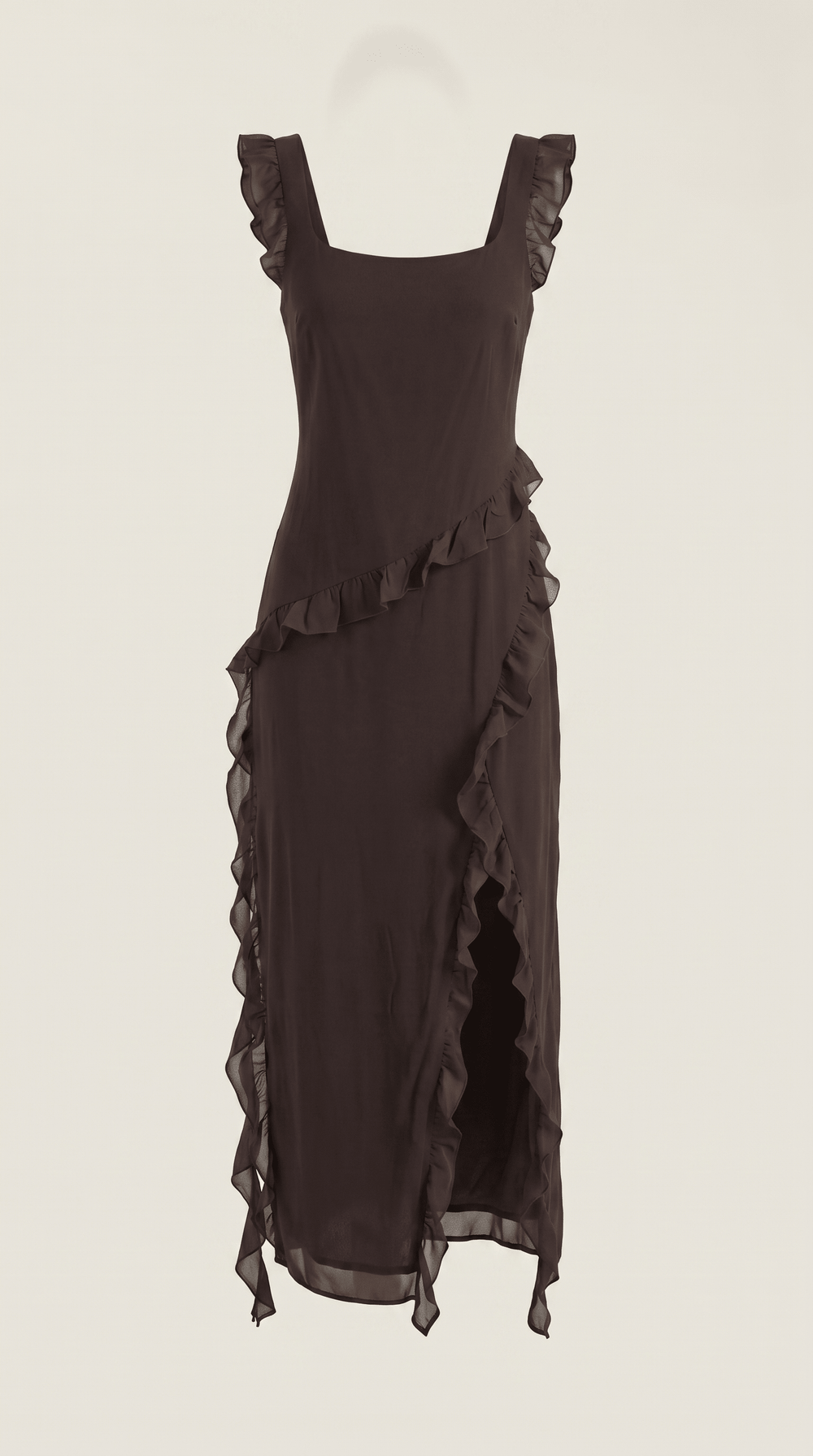 Lara | Vestido maxi con volantes