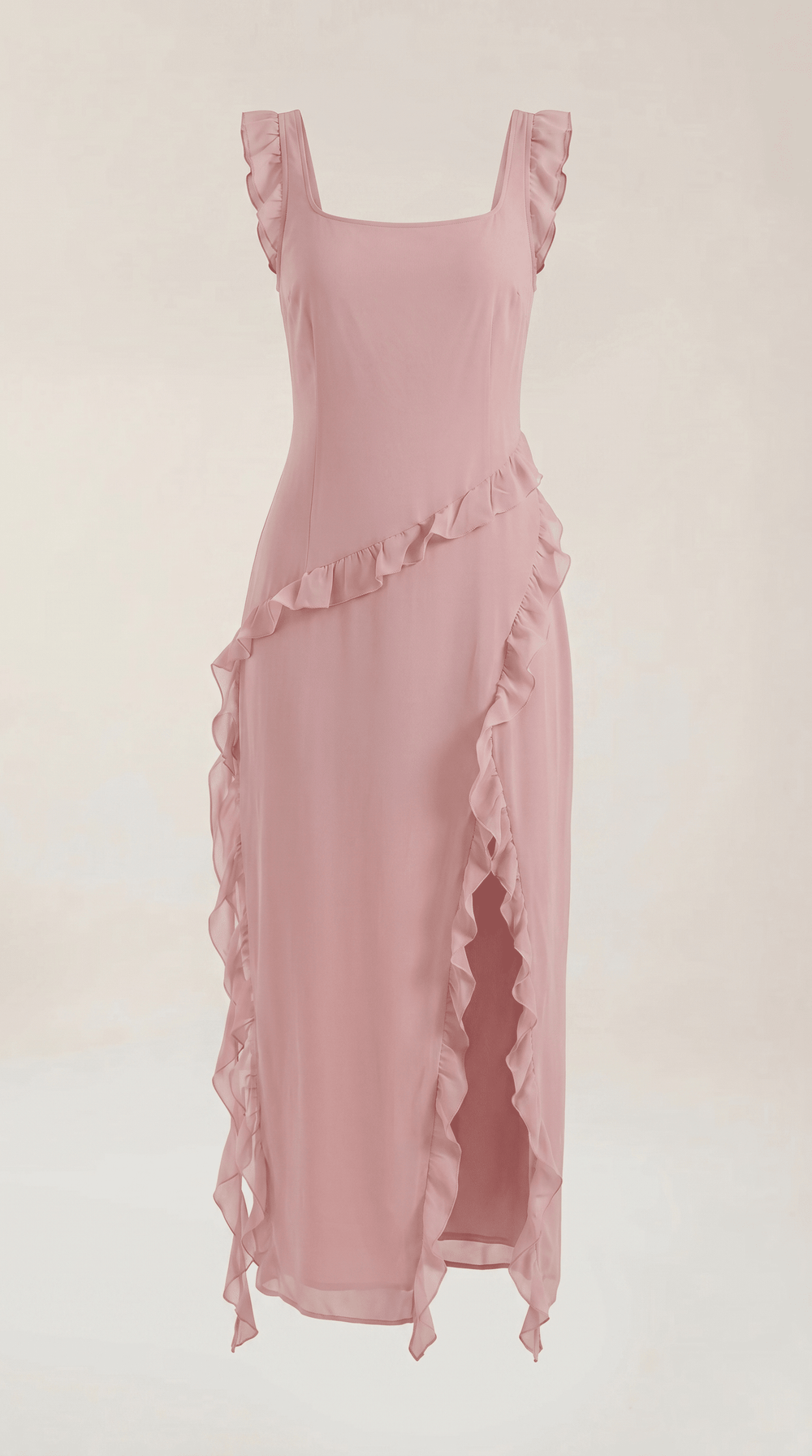 Lara | Vestido maxi con volantes