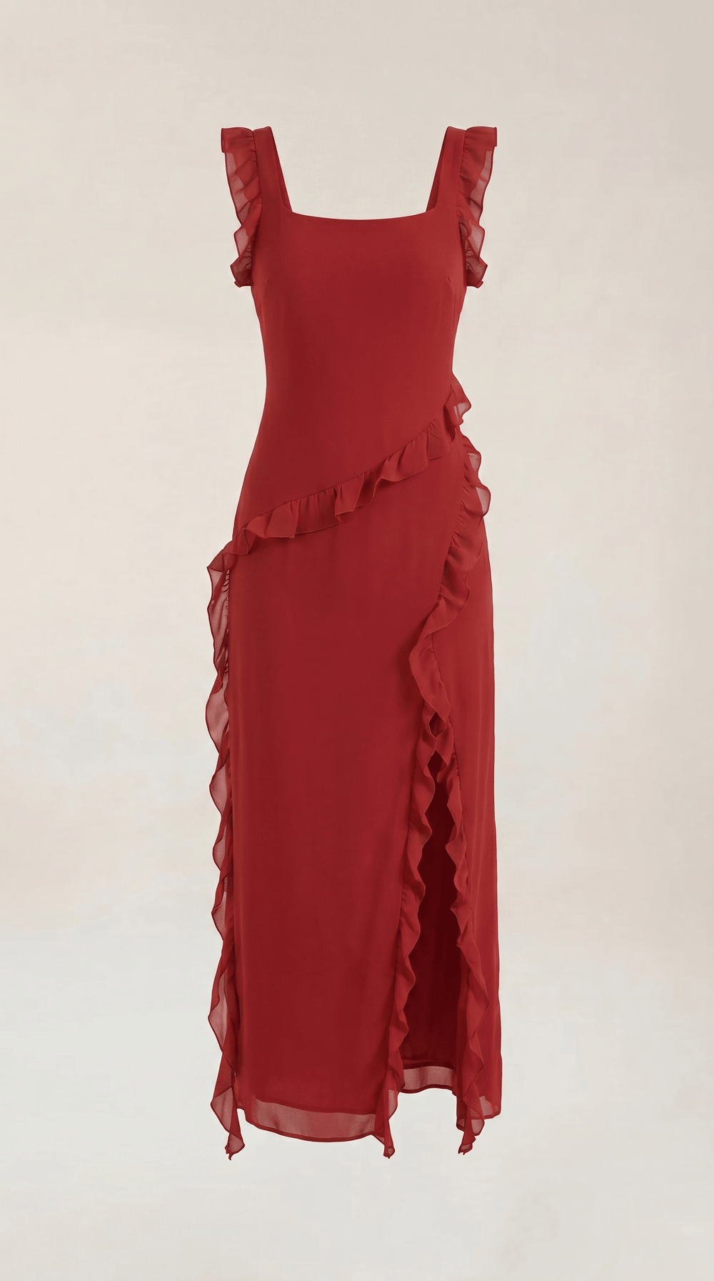 Lara | Vestido maxi con volantes