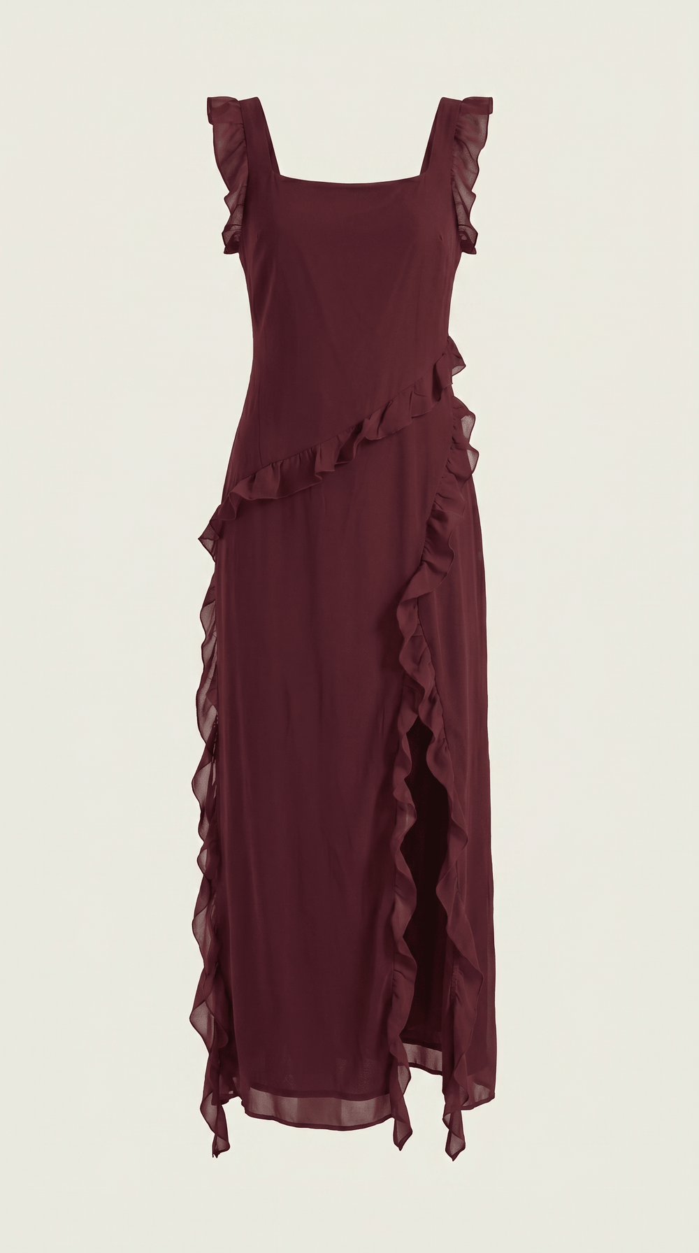 Lara | Vestido maxi con volantes