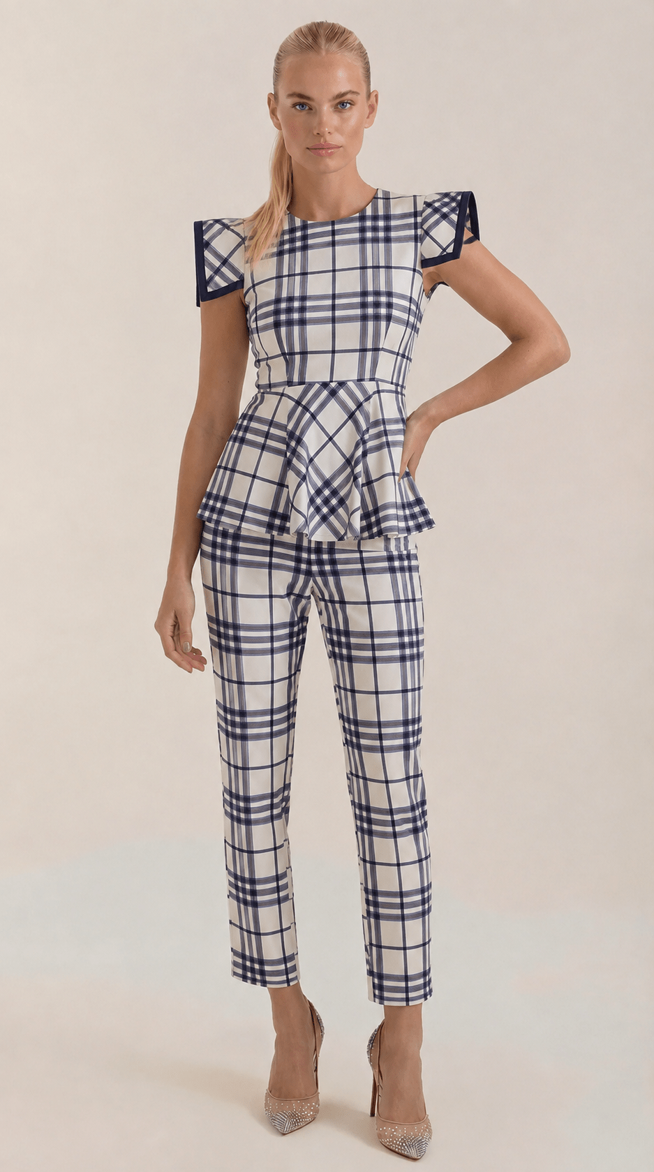 Luna | Conjunto con estampado de cuadros