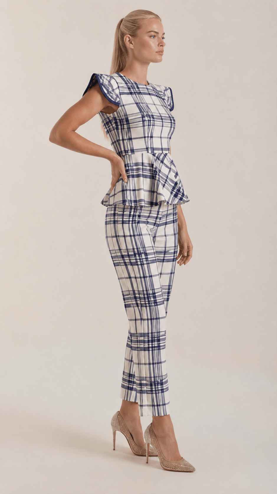 Luna | Conjunto con estampado de cuadros
