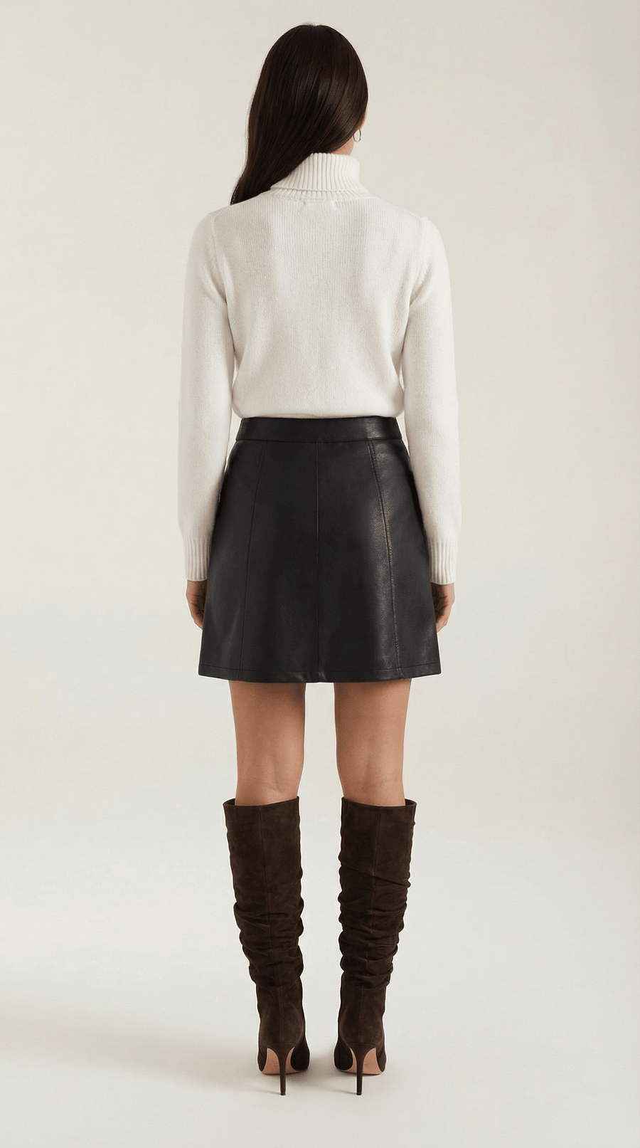Luna | Falda de cuero vegano - Mia Atelier