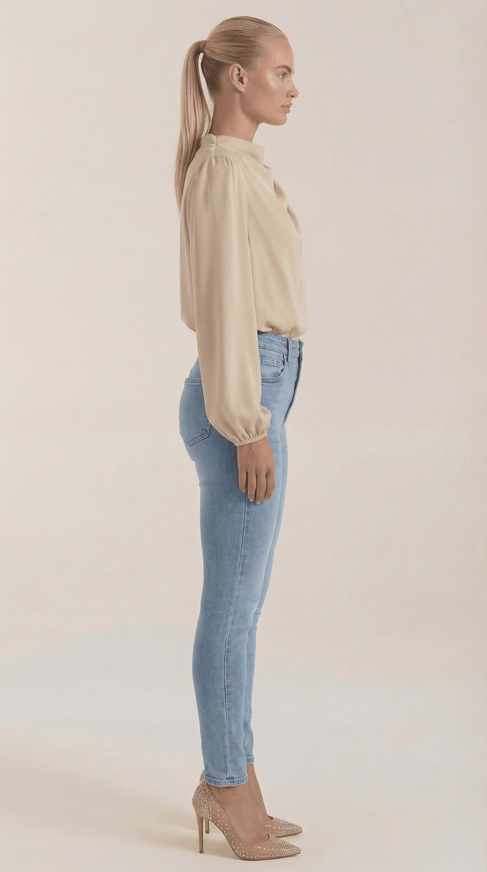 Marina | Blusa de manga larga drapeada