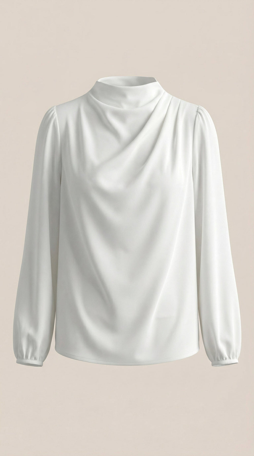 Marina | Blusa de manga larga drapeada