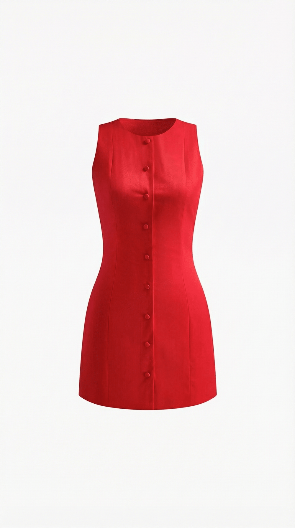 Patricia Sleeveless Button-Up Mini Dress