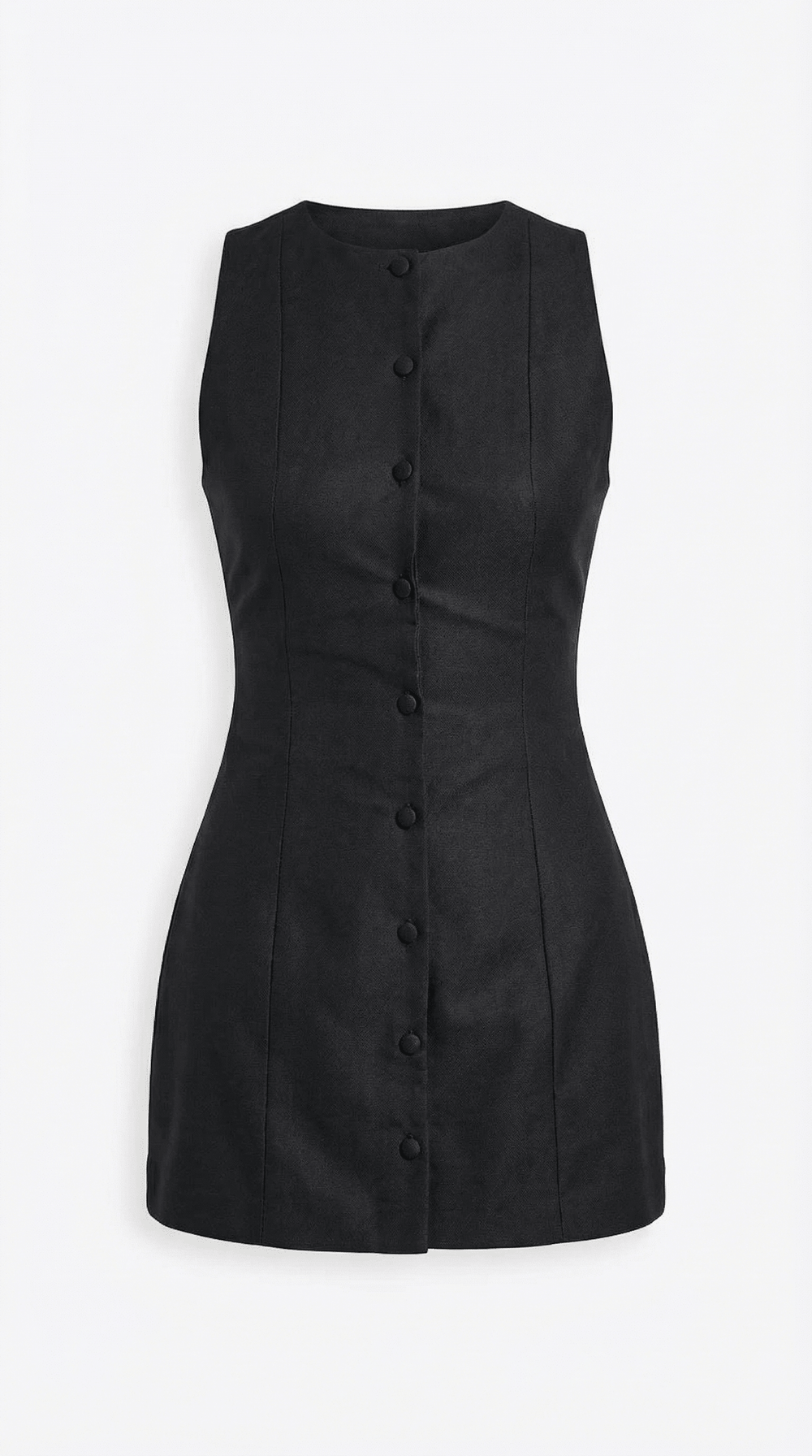 Patricia Sleeveless Button-Up Mini Dress