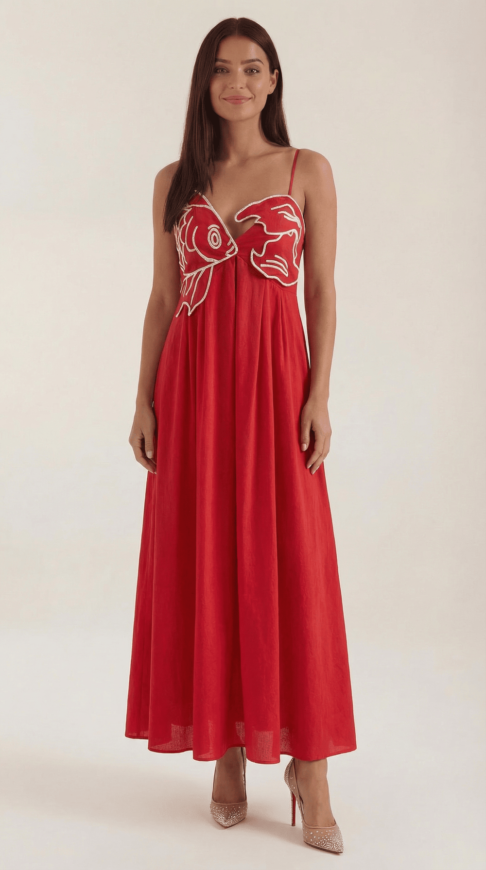 Pilar | Vestido largo bordado
