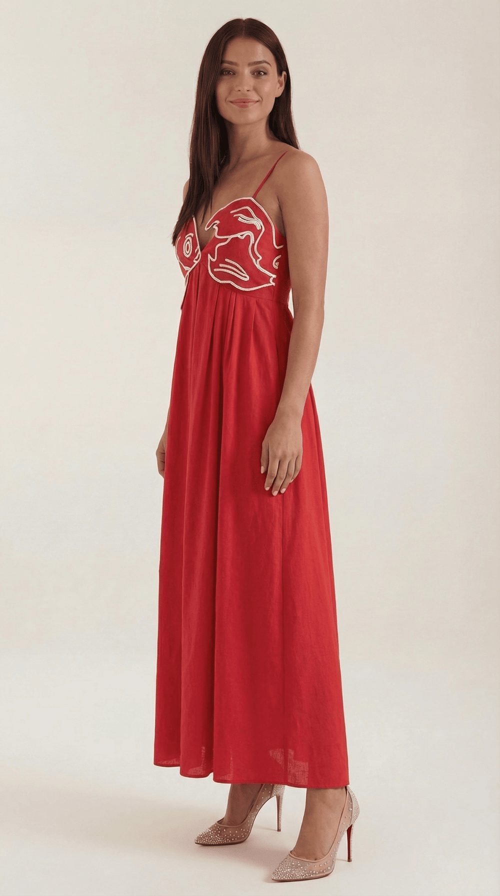 Pilar | Vestido largo bordado