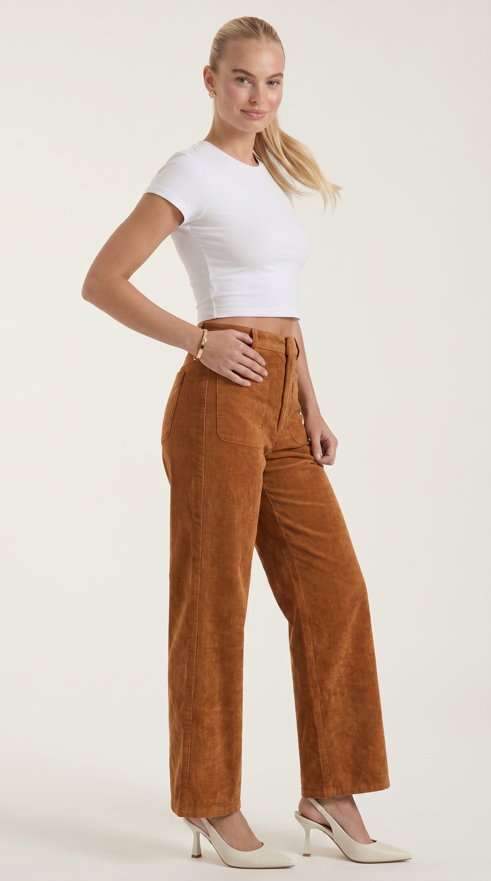 Ali | Pantalones de pana de pierna ancha