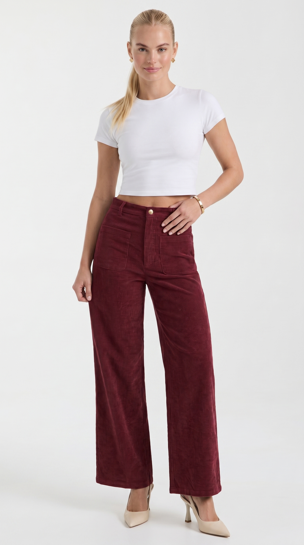 Ali | Pantalones de pana de pierna ancha