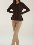 Diana | Cárdigan peplum abotonado