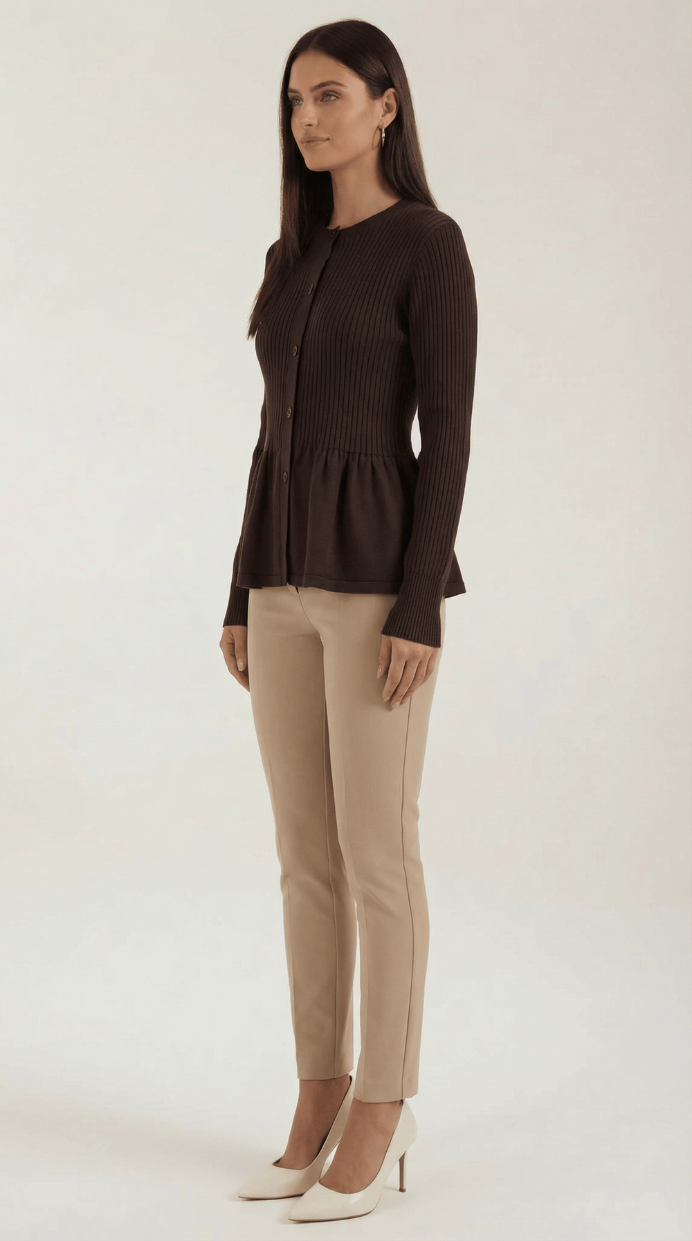 Diana | Cárdigan peplum abotonado