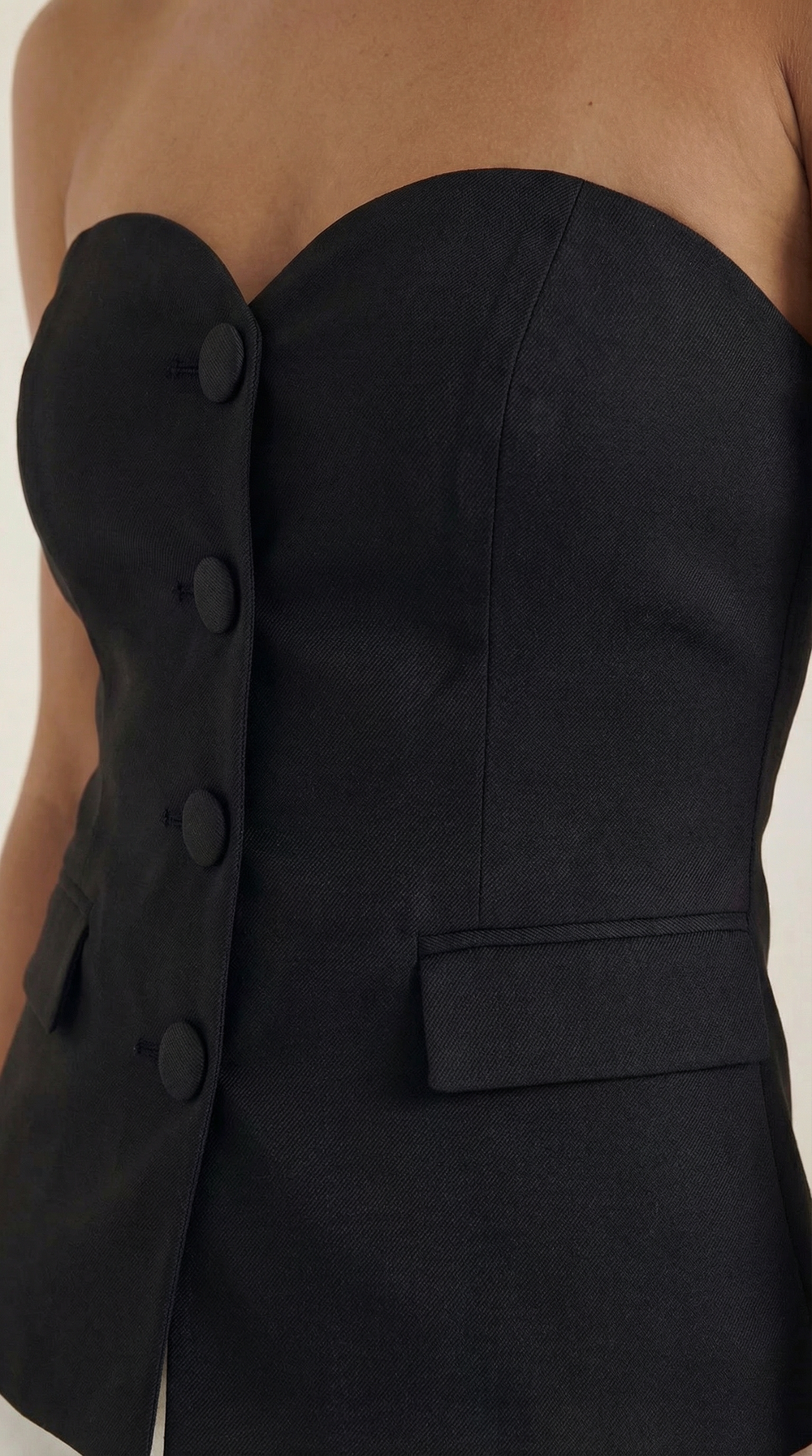 Fiona | Top tipo blazer sin tirantes